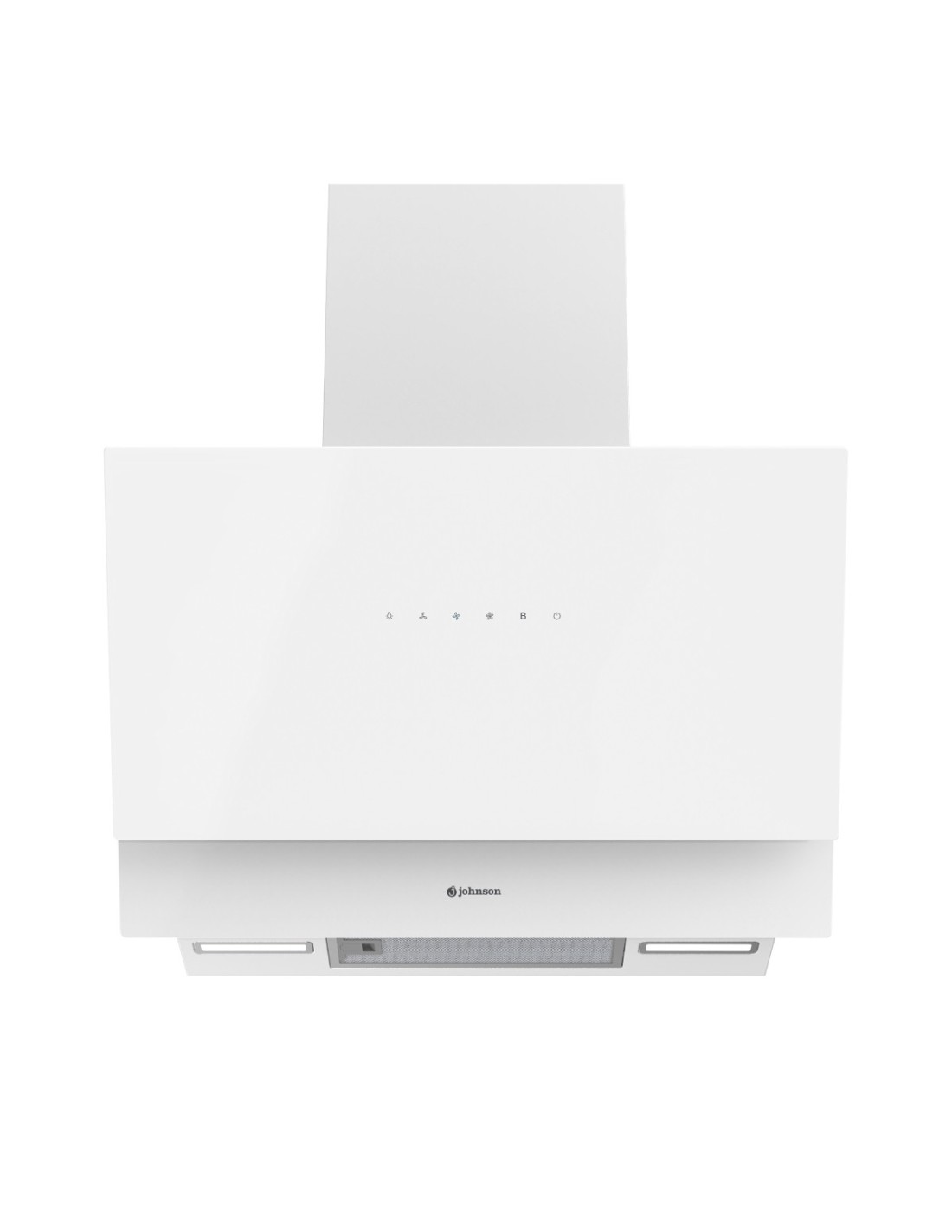 Campana de pared inclinada 70 cm Cristal Blanco